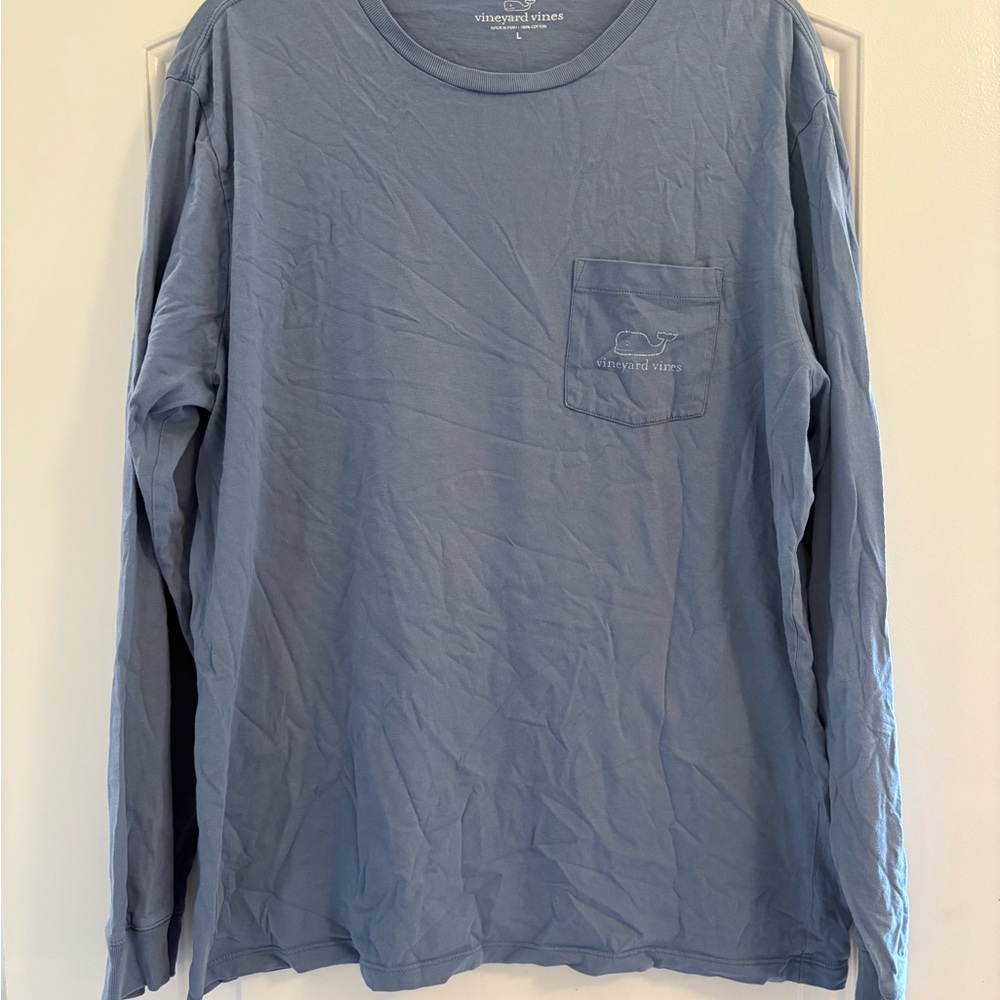 Vineyard Vines Men's Classic Blue Long Sleeve Tee